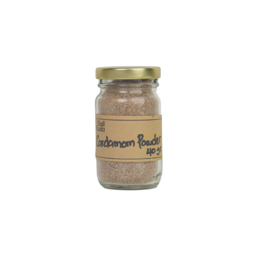 A jar of Bali Buda cardamom powder