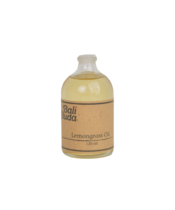 A bottle of Bali Buda Lemongrass oil