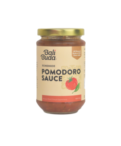A jar of Bali Buda homemade pomodoro sauce
