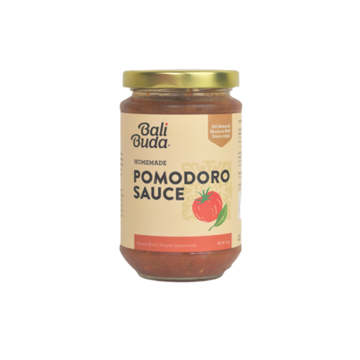 A jar of Bali Buda homemade pomodoro sauce