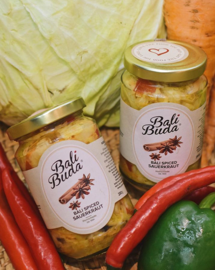 2 jars of Bali Buda spiced sauerkraut, fermented foods