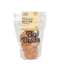 A pack of Bali Buda's homemade peanut butter cookies