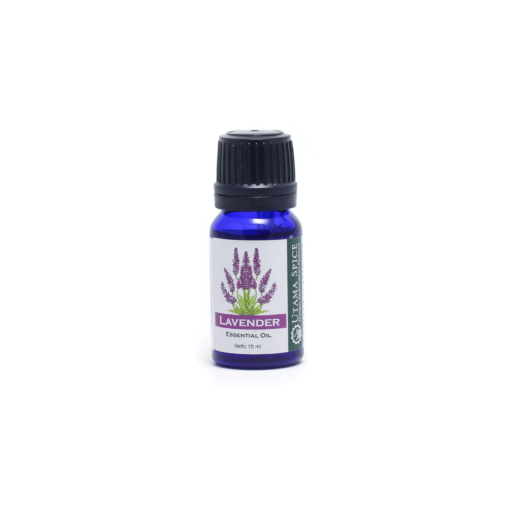 A bottle of Utama Spice Lavender Essential Oil