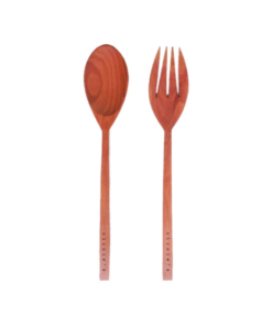 Nicole's Natural wooden dinner spoon and fork set